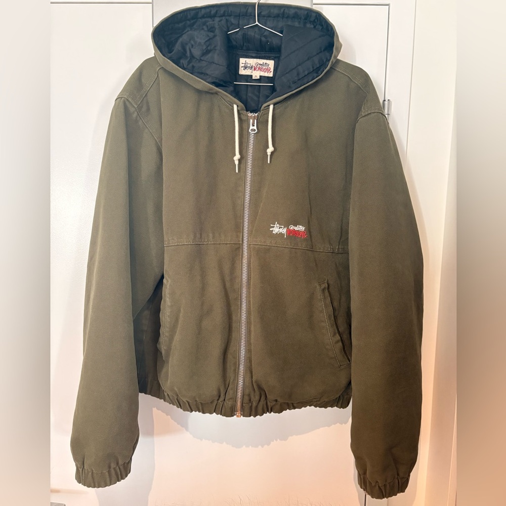 Stussy Men’s Olive Canvas Work Jacket